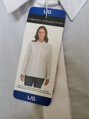 new crisp white basic button up shirt